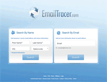 Tablet Screenshot of emailtracer.com